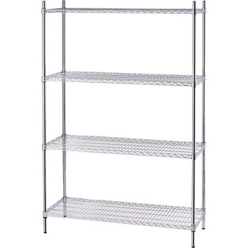 Lagerregal mit Drahtböden 1200x450x1800 mm (BxTxH)