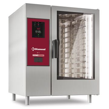 Kombidämpfer "TOUCH" mit direkter Dampfzufuhr und Konfektionsöfen 10x GN 1/1 + Cleaning - SDET/XC-10