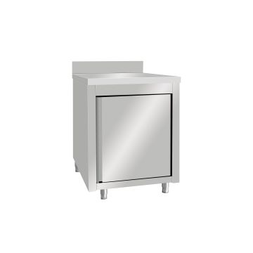 Arbeitsschrank aus Edelstahl, mit Aufkantung, 60 x 60