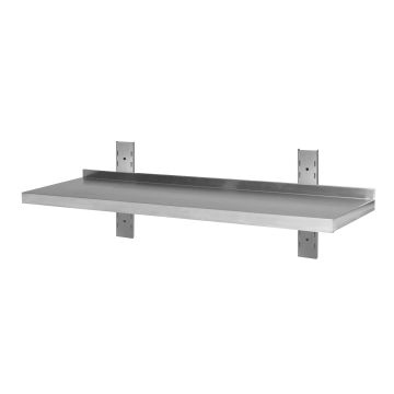Wandbord Edelstahl verstärkt, 1 Boden, 120x30