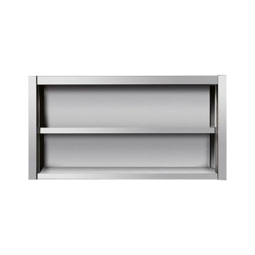 Wandhängeschrank aus Edelstahl, 180 x 40, ohne Tür