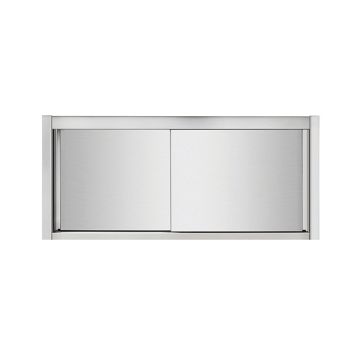 Wandhängeschrank aus Edelstahl, 200 x 40, mit Tür